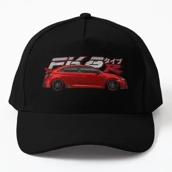 Кепка Бейсболка Civic Type R Fk8 Печатная Однотонная Повседневная Летняя Кепка Шапка Snapback Черная Рыба Каскетка Мальчики Black