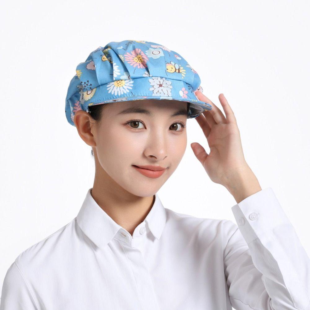 Кепка-каскетка от выпадения волос, полностью тканевая, защитная от пыли, рабочая, для лаборатории 16