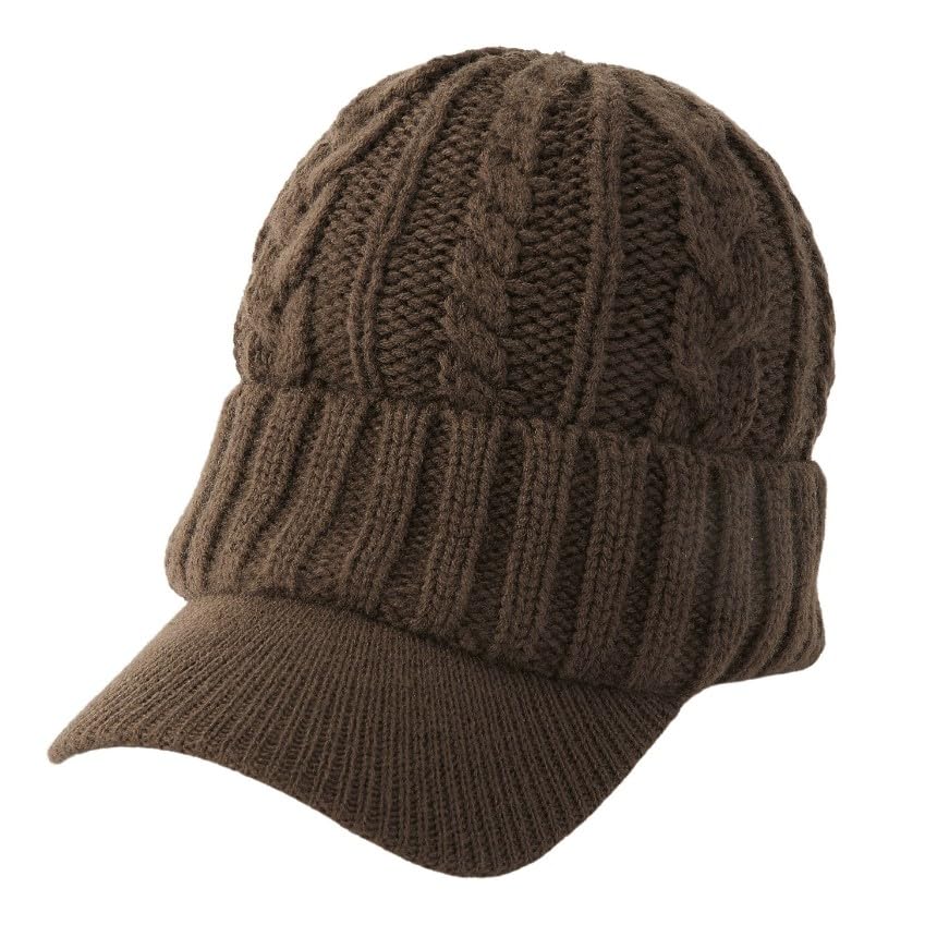 [X-girl] Вязаная кепка-каскетка для женщин, КОРИЧНЕВЫЙ